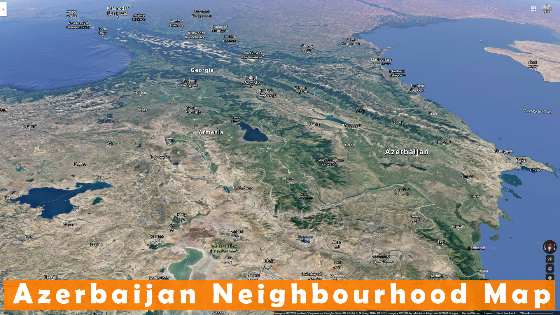 Azerbaijan Neighbourhood Map 